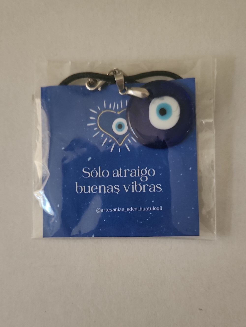 Evil Eye Pendant Necklace - Navy Blue